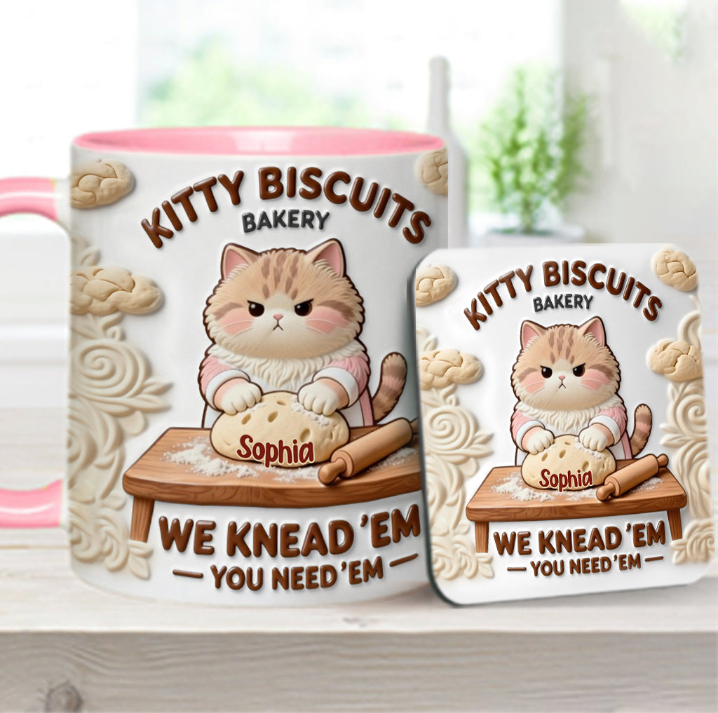 We Knead Em You Need Em - Personalized Baking Accent Mug & Coaster