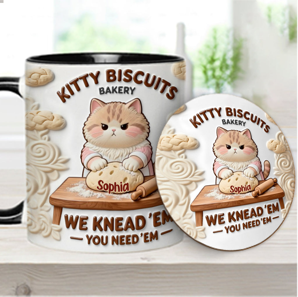 We Knead Em You Need Em - Personalized Baking Accent Mug & Coaster