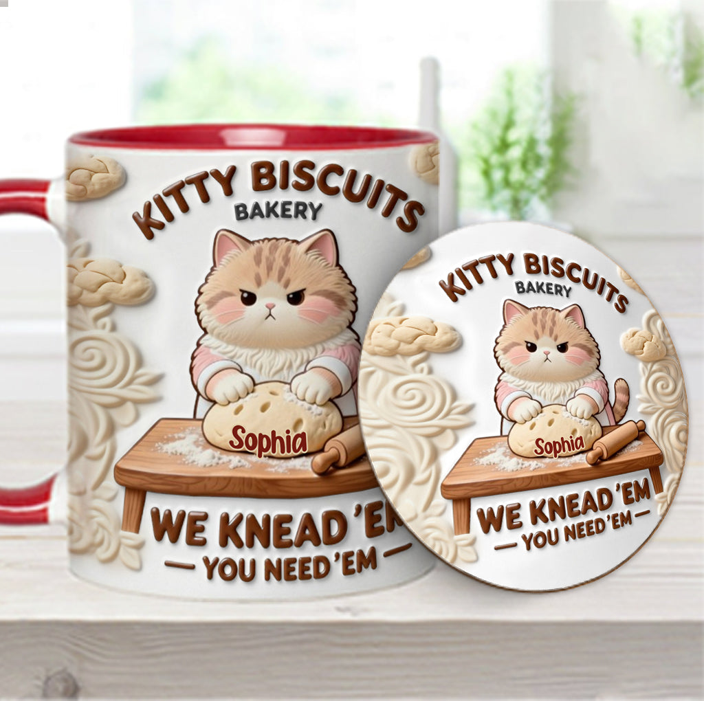 We Knead Em You Need Em - Personalized Baking Accent Mug & Coaster