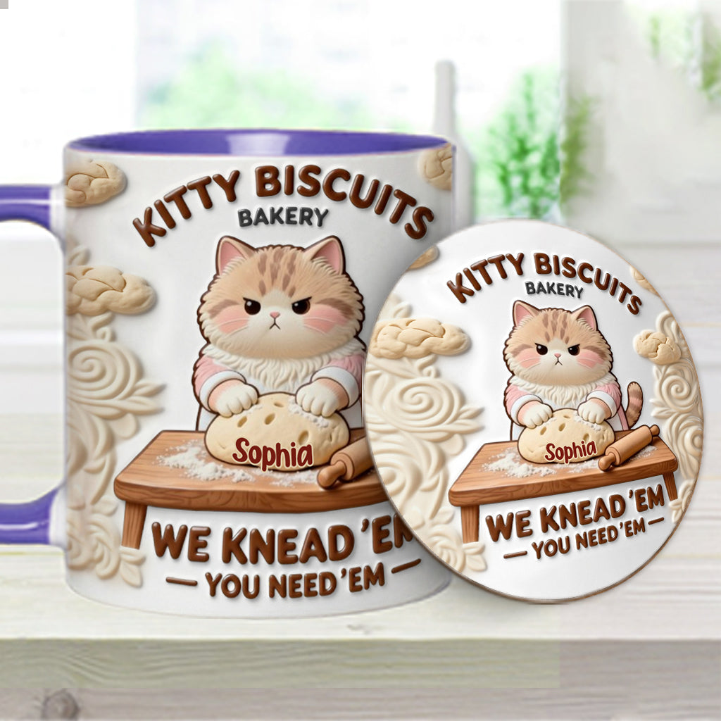 We Knead Em You Need Em - Personalized Baking Accent Mug & Coaster