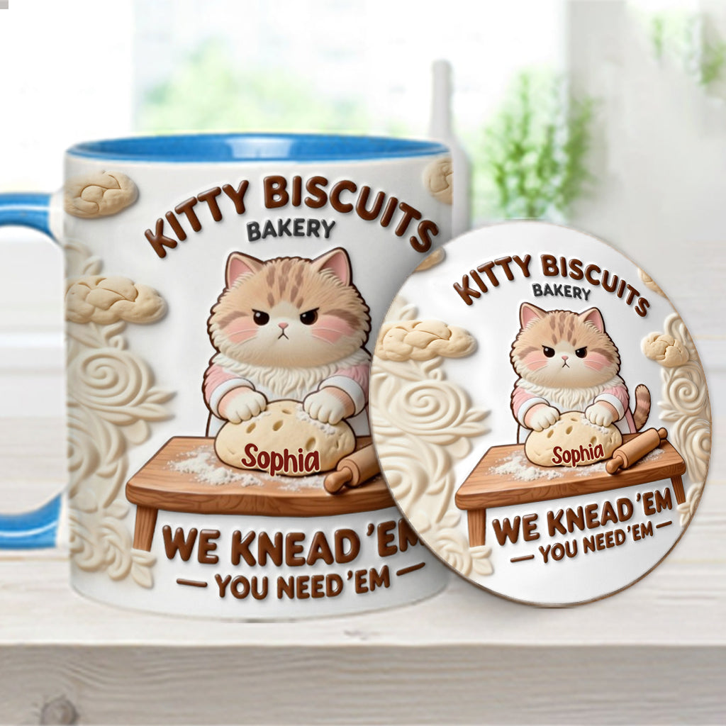 We Knead Em You Need Em - Personalized Baking Accent Mug & Coaster