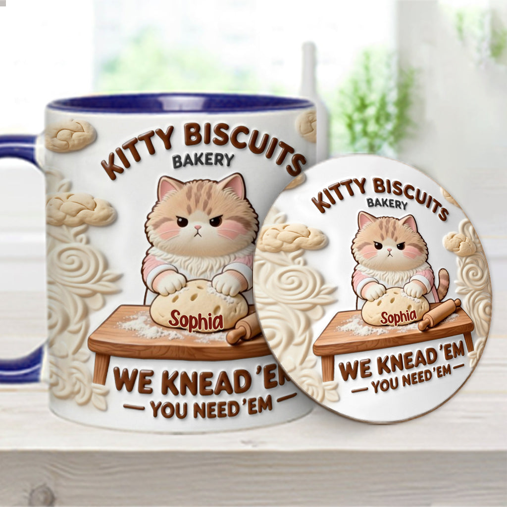 We Knead Em You Need Em - Personalized Baking Accent Mug & Coaster
