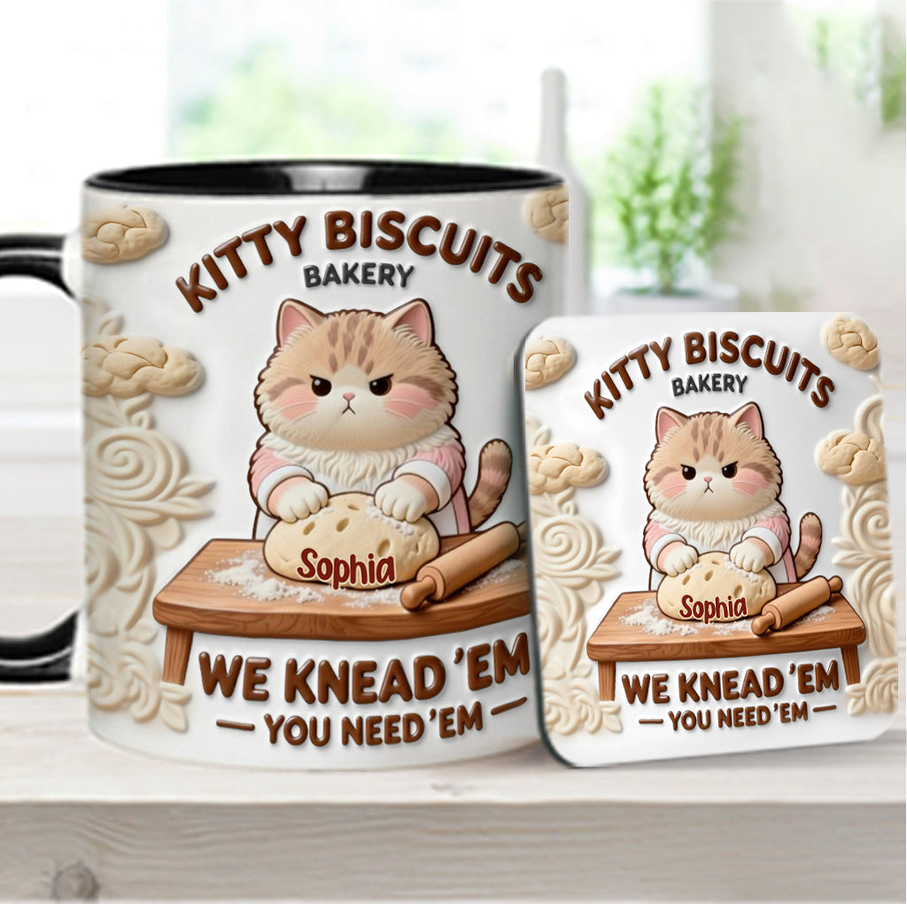 We Knead Em You Need Em - Personalized Baking Accent Mug & Coaster