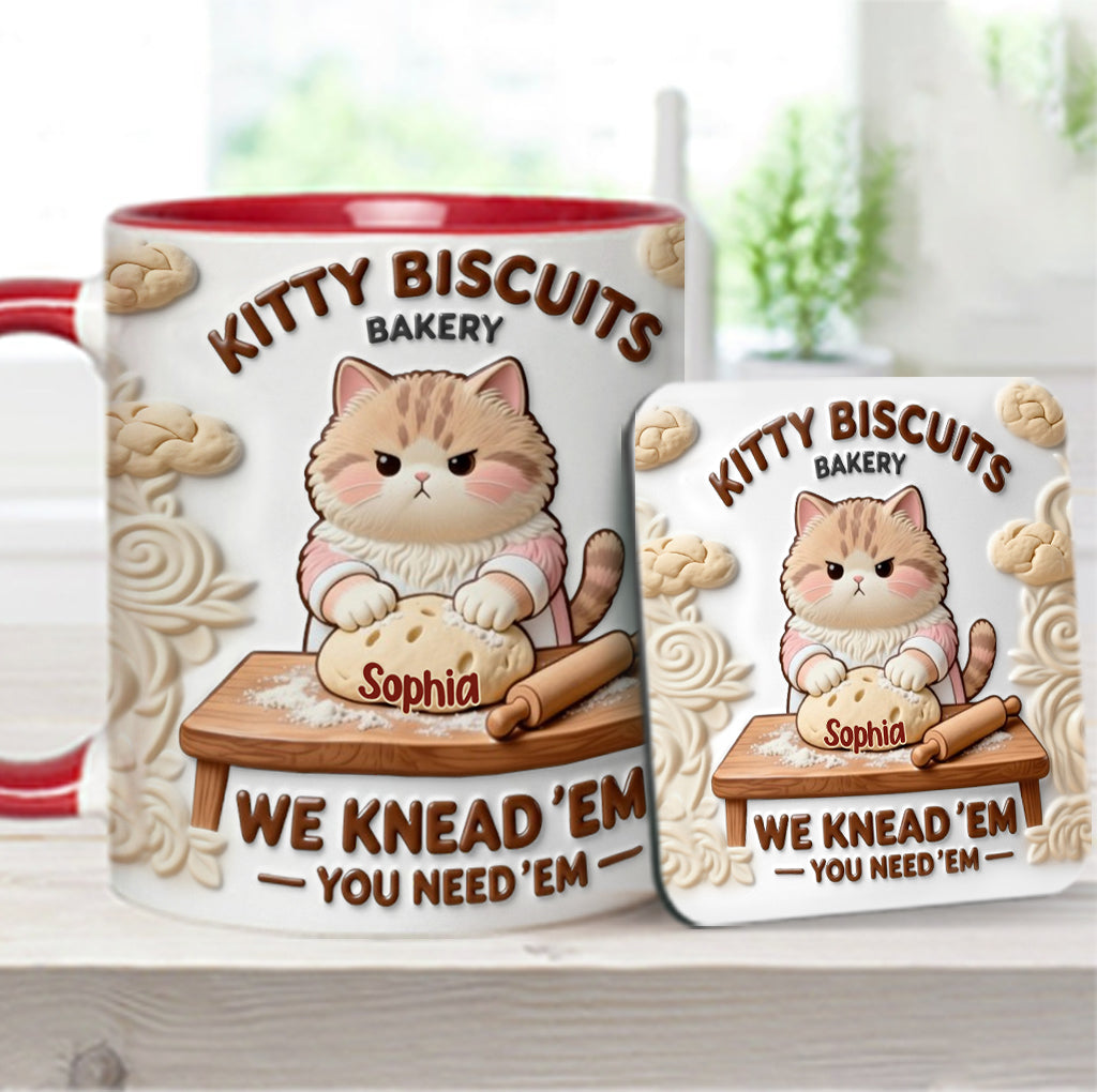 We Knead Em You Need Em - Personalized Baking Accent Mug & Coaster