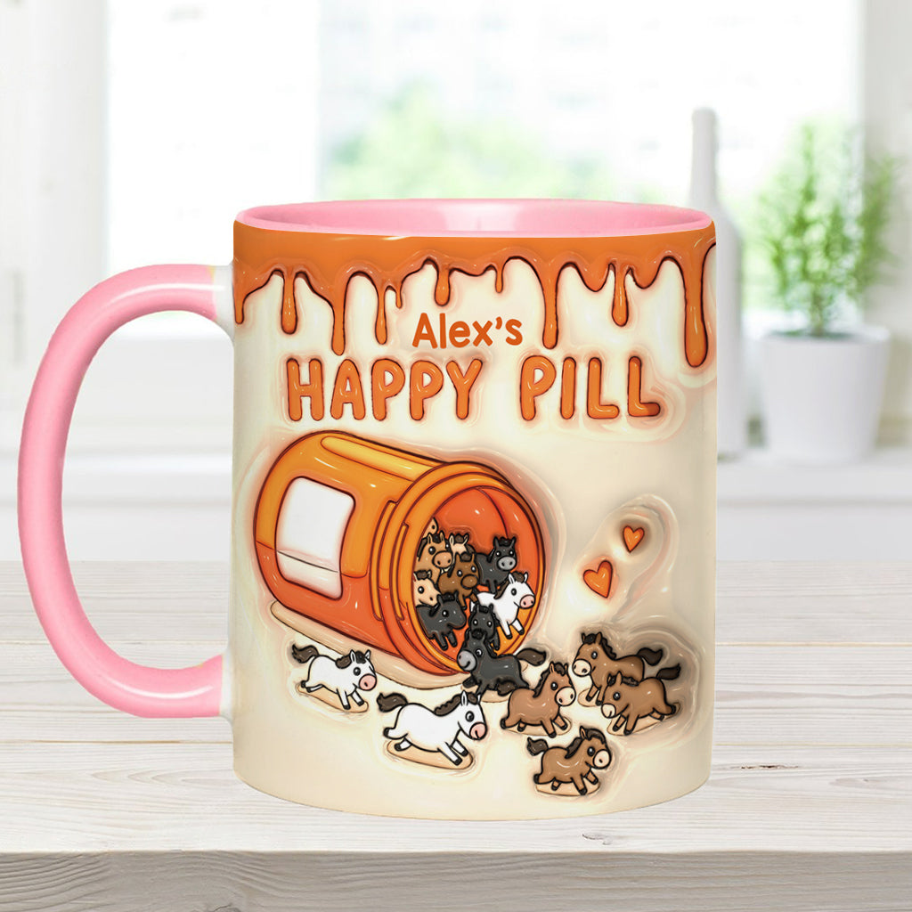 My Happy Pill - Personalized Horse Accent Mug