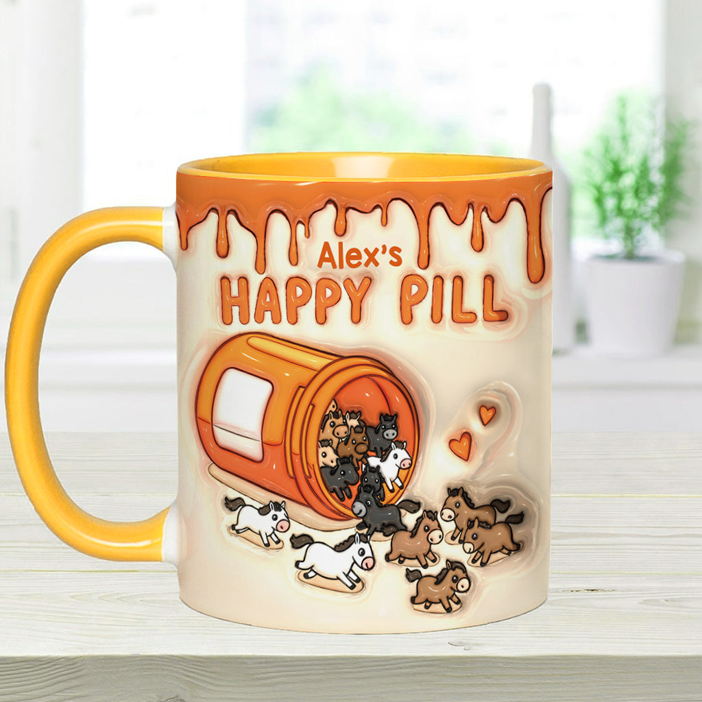 My Happy Pill - Personalized Horse Accent Mug