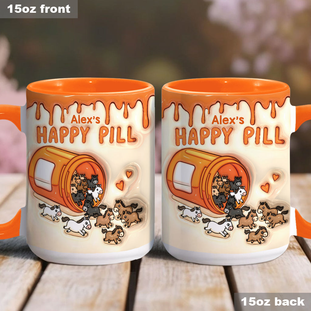 My Happy Pill - Personalized Horse Accent Mug