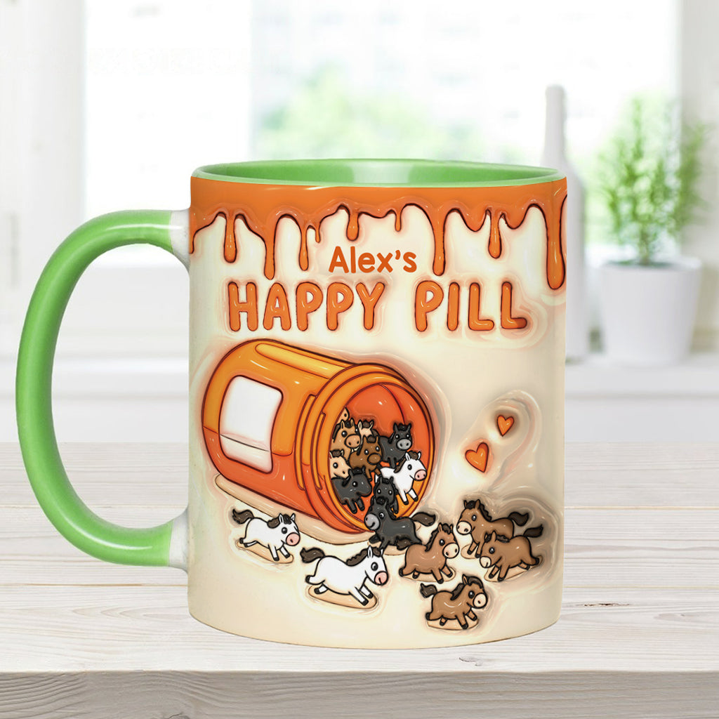 My Happy Pill - Personalized Horse Accent Mug