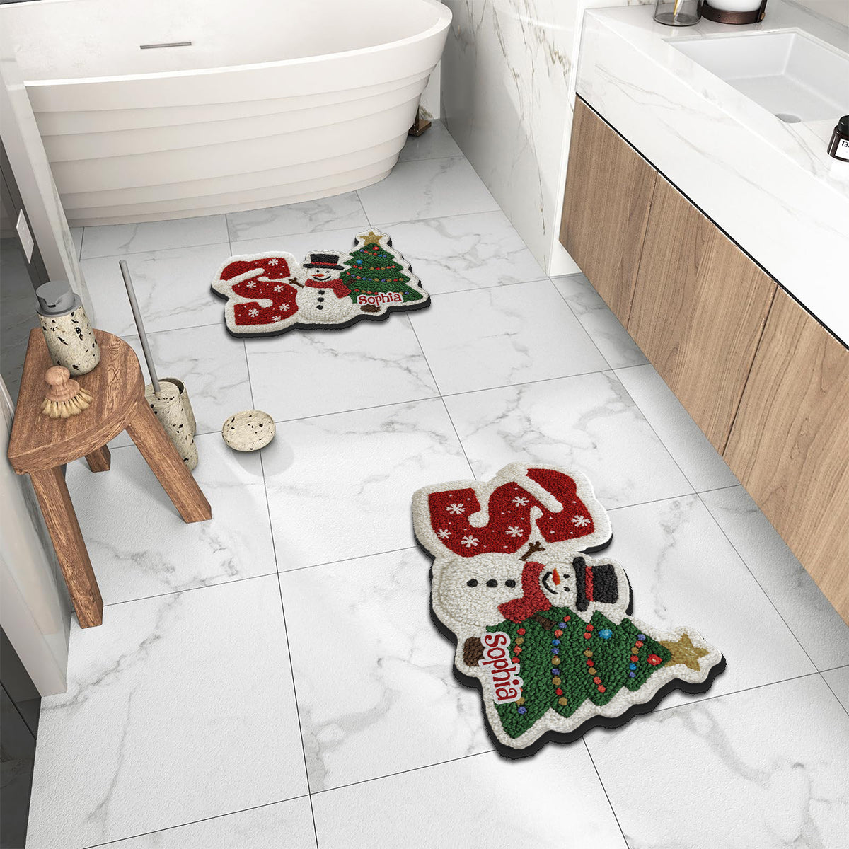 Holiday Gifts For Your Loved Ones - Personalized Family Non-Slip Tufted Rug