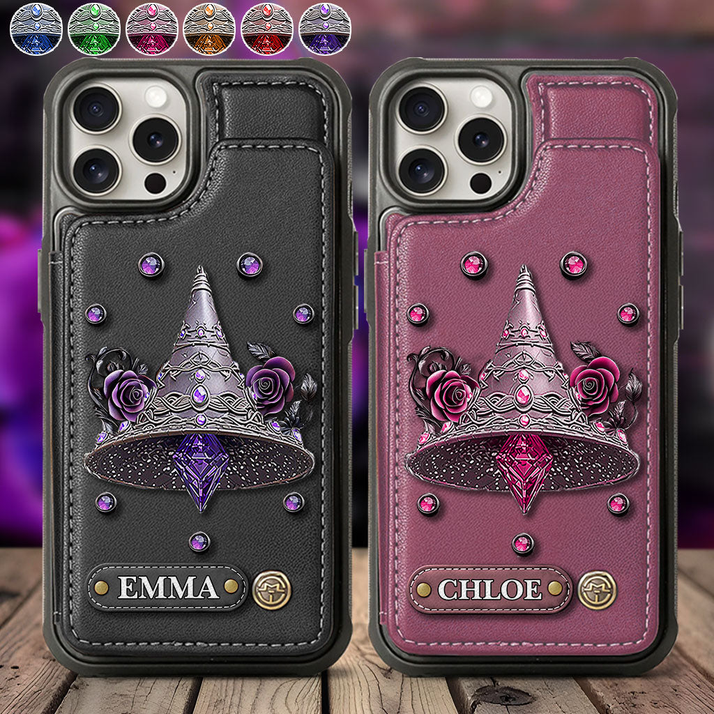 Beautiful Witch Hat - Personalized Witch Wallet Phone Case