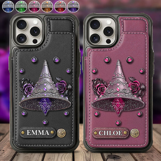 Beautiful Witch Hat - Personalized Witch Wallet Phone Case