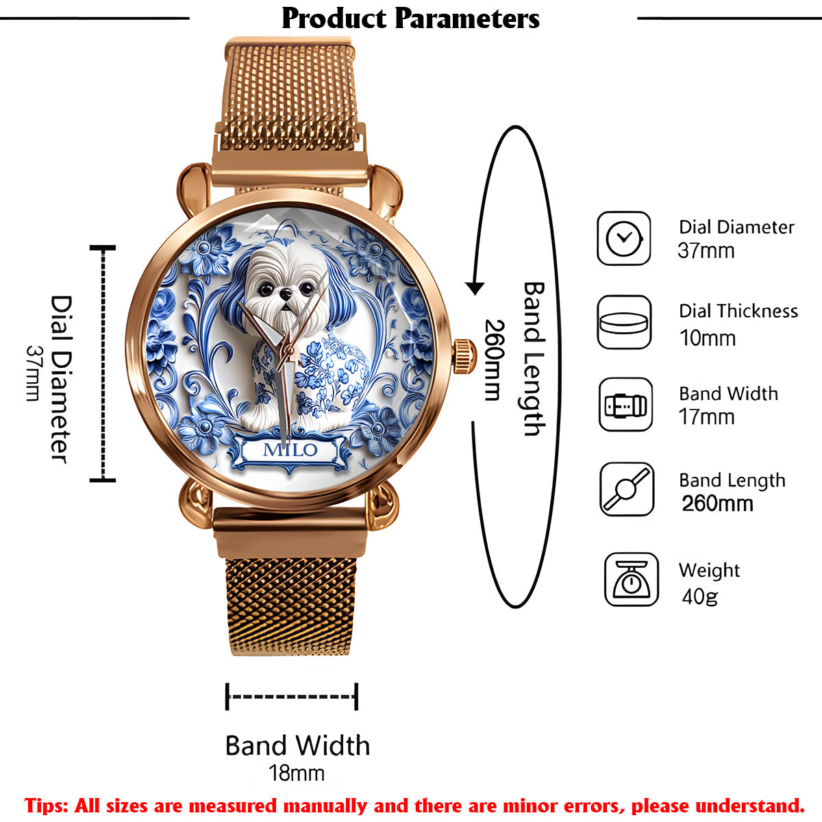 Dog Mom - Personalized Dog Women Hand Watch