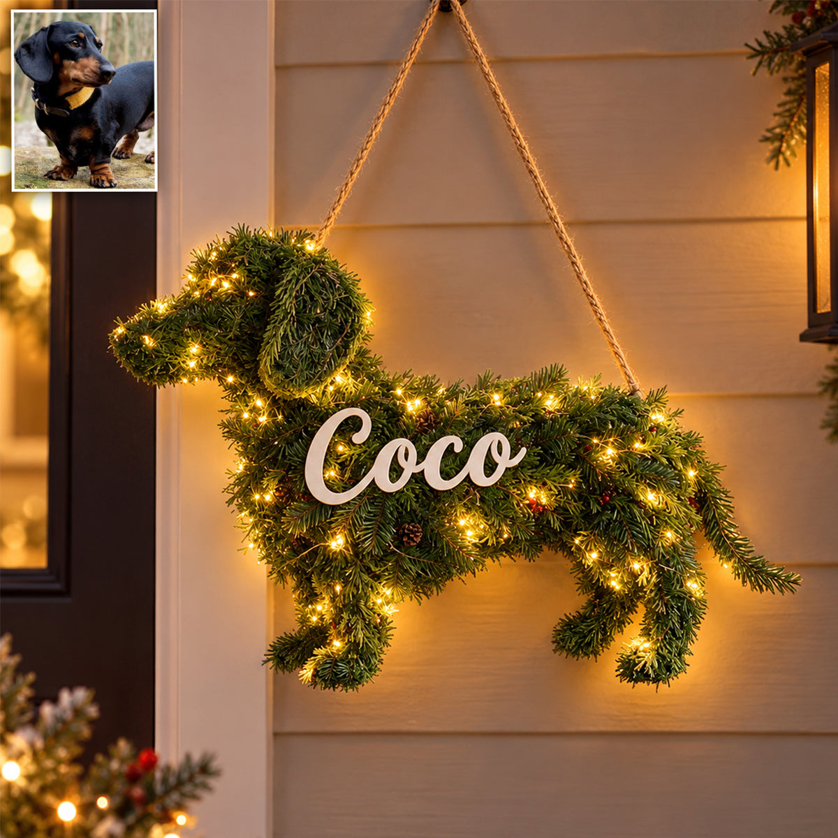 Merry Woofmas - Personalized Dog LED Light Acrylic Sign