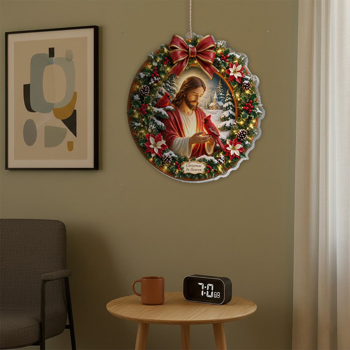 Christmas In Heaven - Personalized Memorial LED Light Acrylic Sign