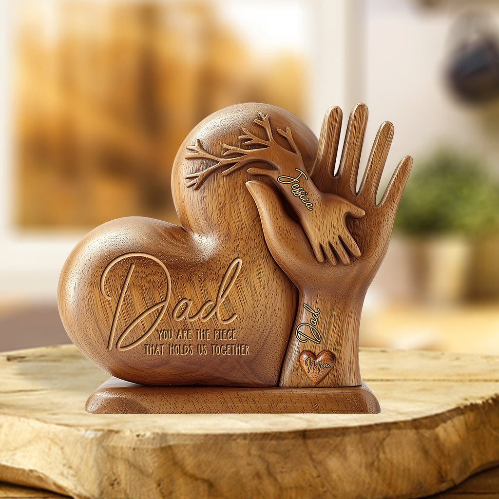 Dad You Are The Piece That Holds Us Together - Personalized Father Custom Shaped Acrylic Plaque