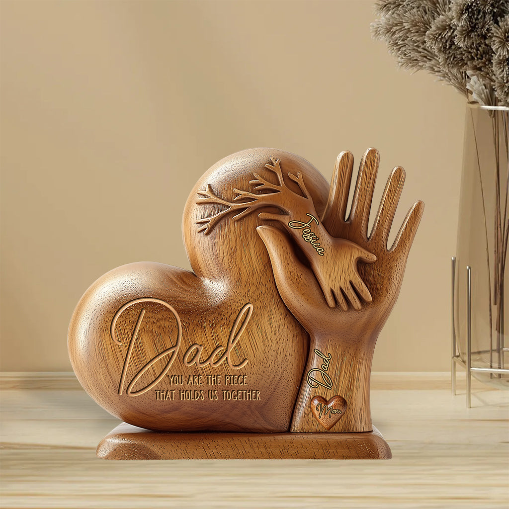 Dad You Are The Piece That Holds Us Together - Personalized Father Custom Shaped Acrylic Plaque