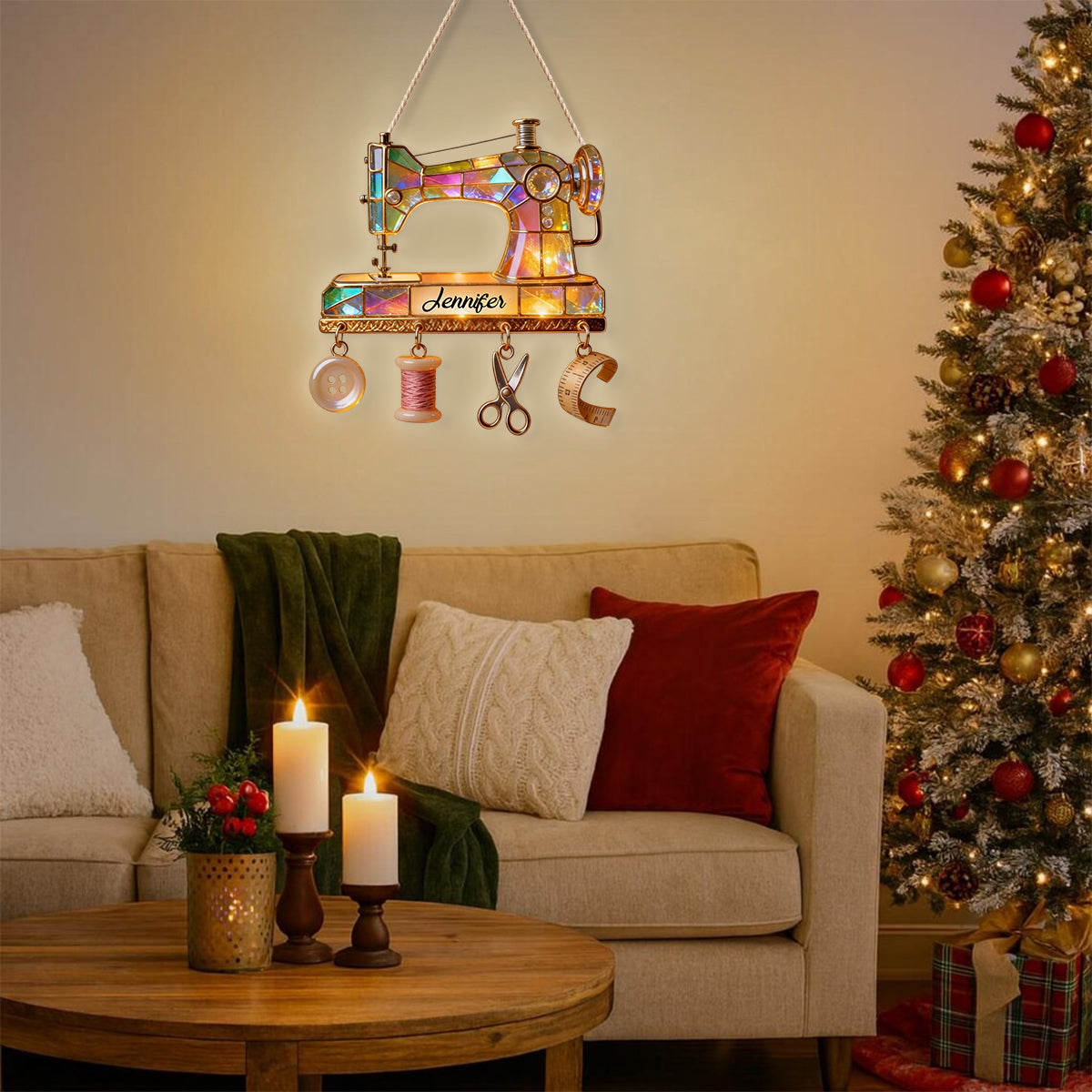 Colorful Sewing Machine - Personalized Sewing LED Light Acrylic Sign