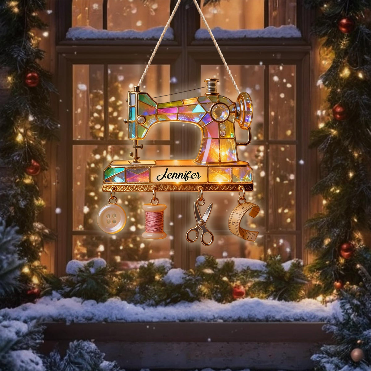 Colorful Sewing Machine - Personalized Sewing LED Light Acrylic Sign