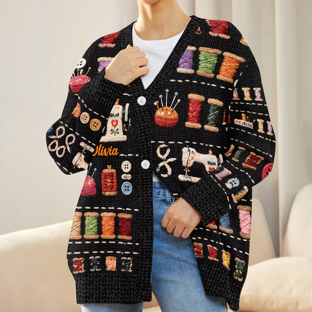 Love Sewing - Personalized Sewing Cardigan Sweater
