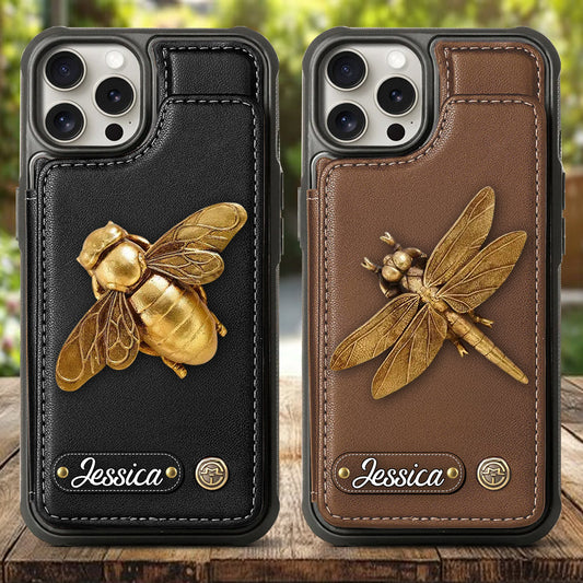 Love Garden, Beautiful Dragonfly, Butterfly, Bee, Hummingbird,... - Personalized Gardening Wallet Phone Case