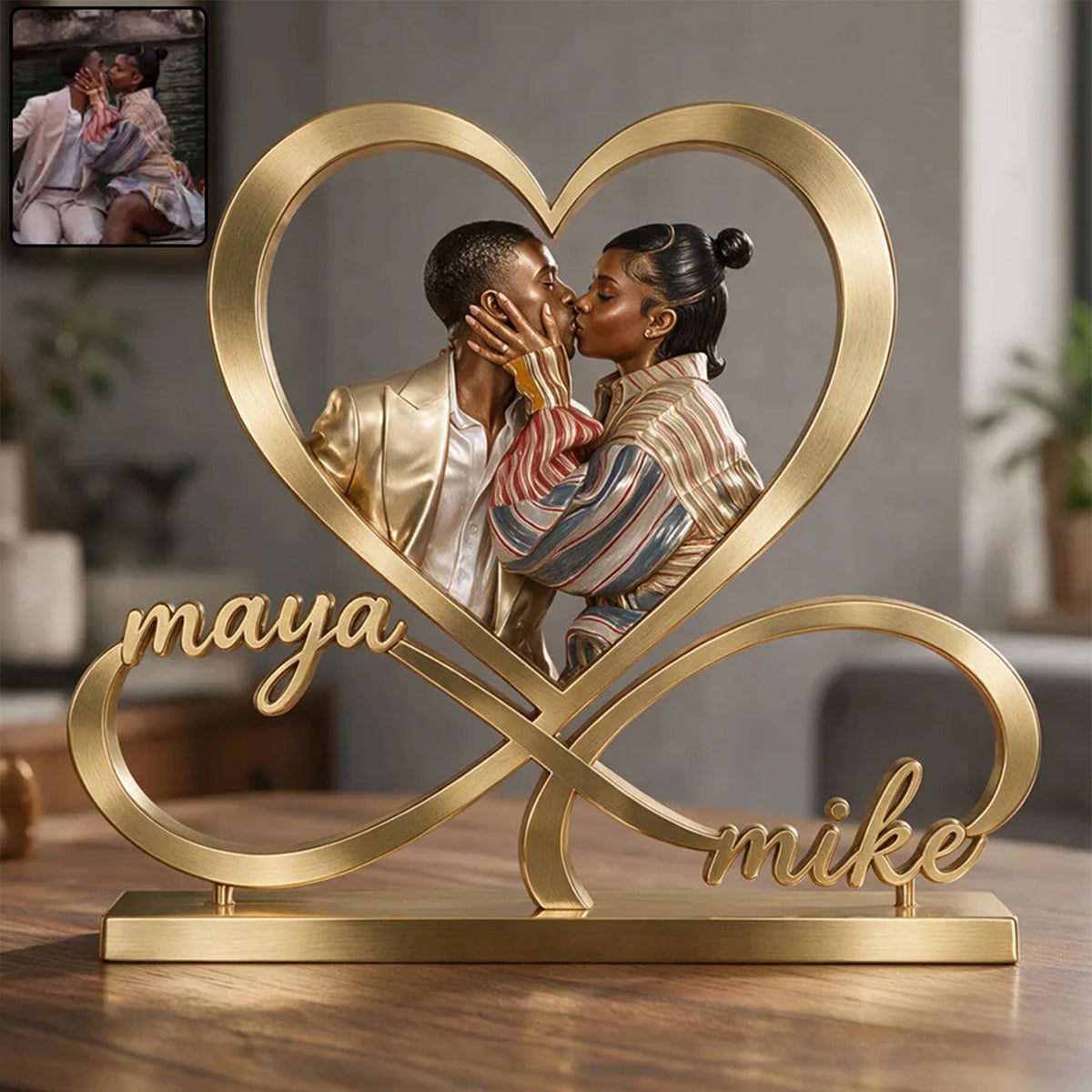 Love You Infinite - Personalized Couple 2-Side Printed Acrylic Plaque