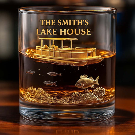 Our Lake House - Personalized Patriot Whiskey Glass