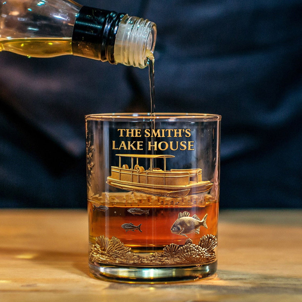 Our Lake House - Personalized Patriot Whiskey Glass