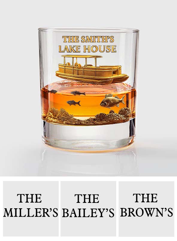 Our Lake House - Personalized Patriot Whiskey Glass