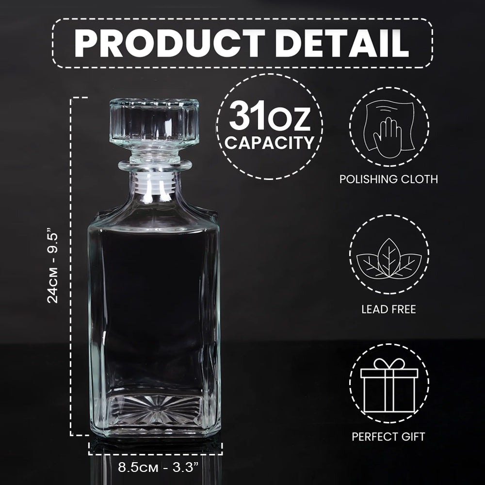 Whiskey And Cigar - Personalized Whisky Whiskey Decanter Set