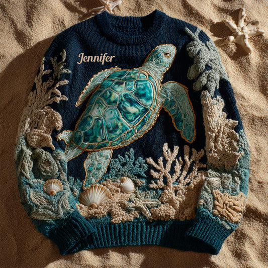 Sea Turtle - Personalized Turtle Sweater