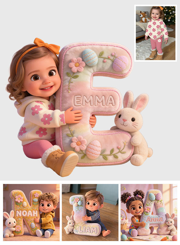 Custom Any Photo Best Easter Gift - Personalized Kid Premium Faux Fur Pillow