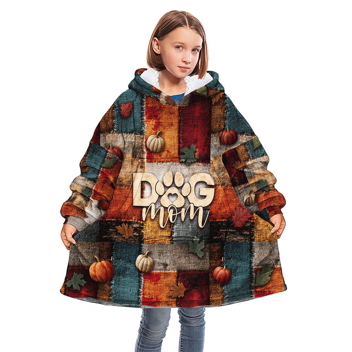 Dog Mom - Personalized Dog Blanket Hoodie