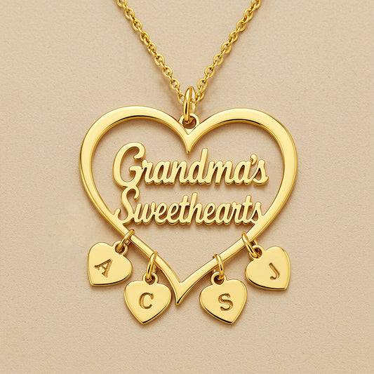 Grandma's Sweethearts - Personalized Grandma Necklace with Charms