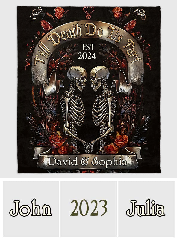 Till Death Do Us Part - Personalized Couple Blanket