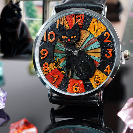 Black Cat - Personalized Black Cat Hand Watch