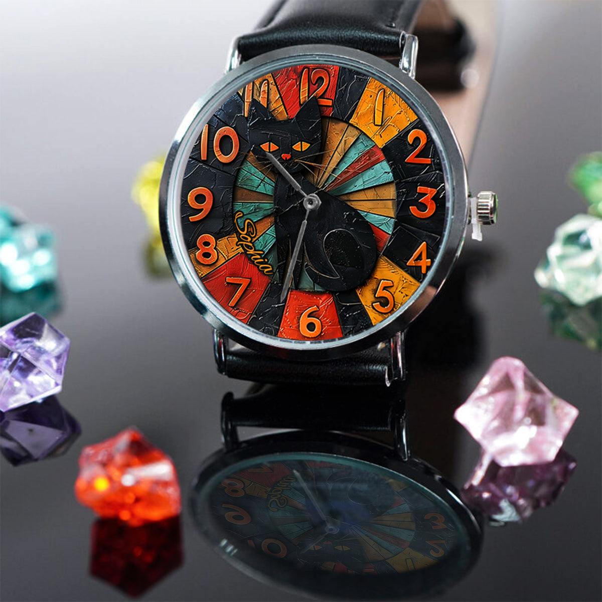 Black Cat - Personalized Black Cat Hand Watch