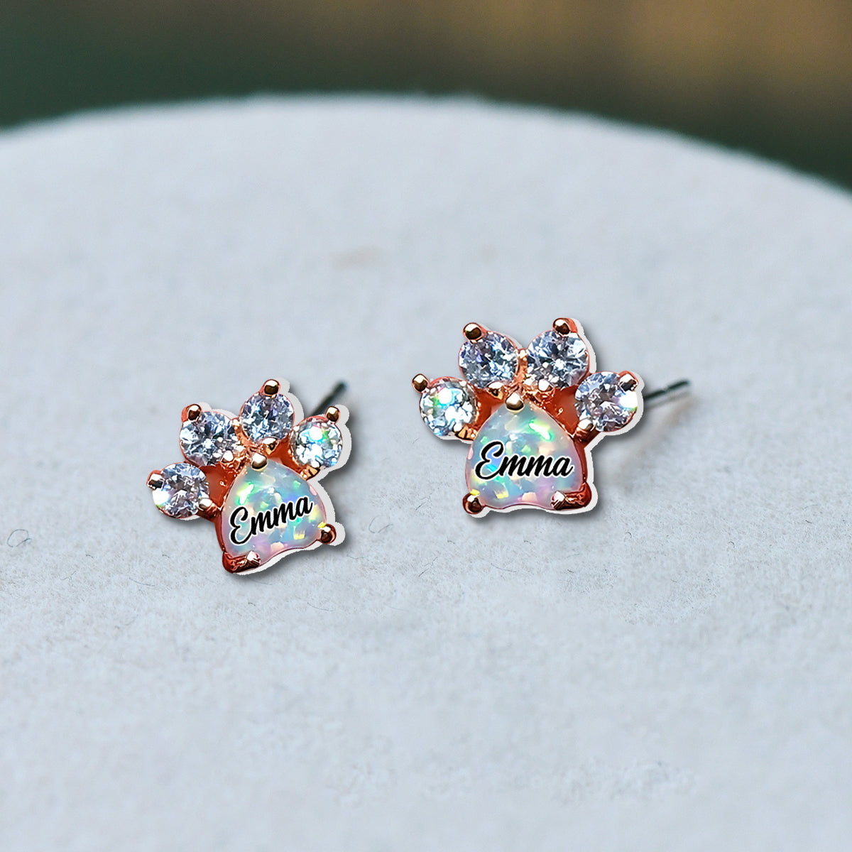 Dog Paw Jewellery - Personalized Dog Stud Earrings