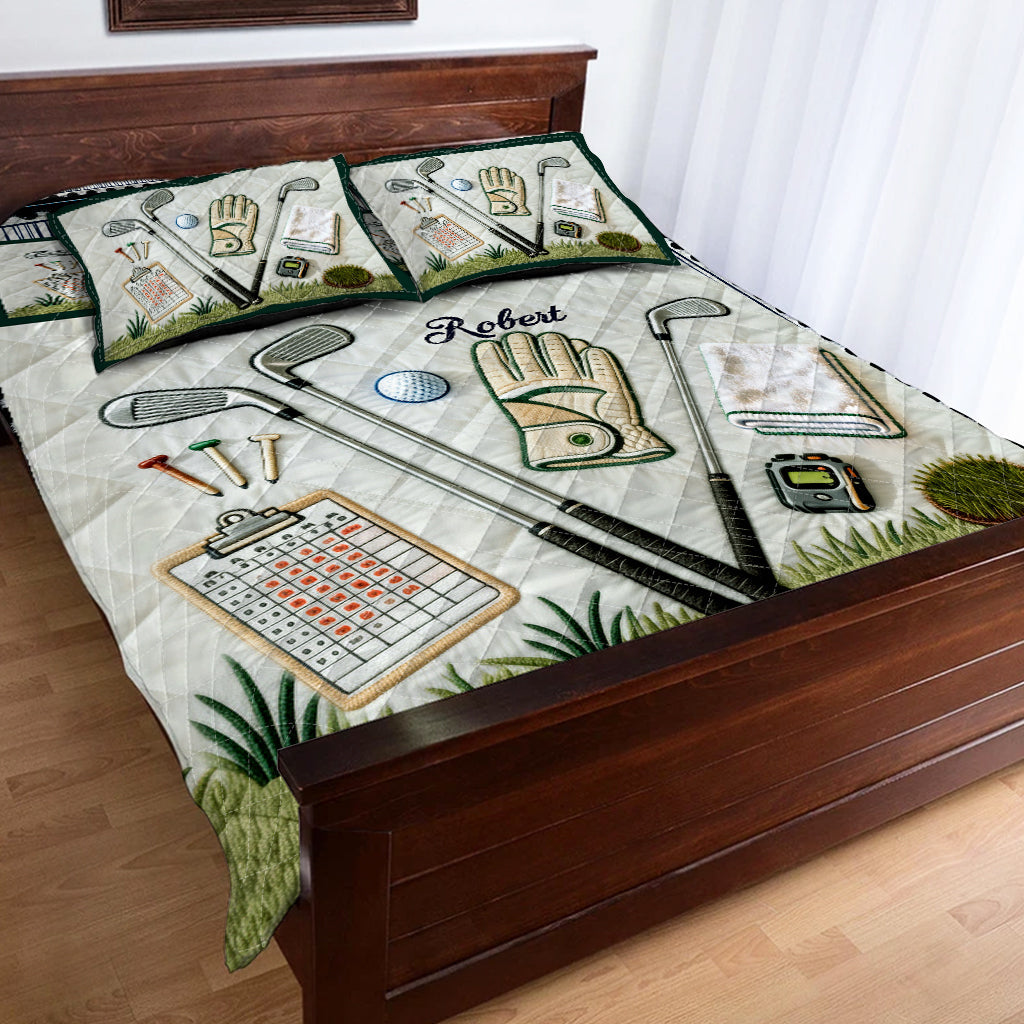Live Love Golf - Personalized Golf Quilt Set