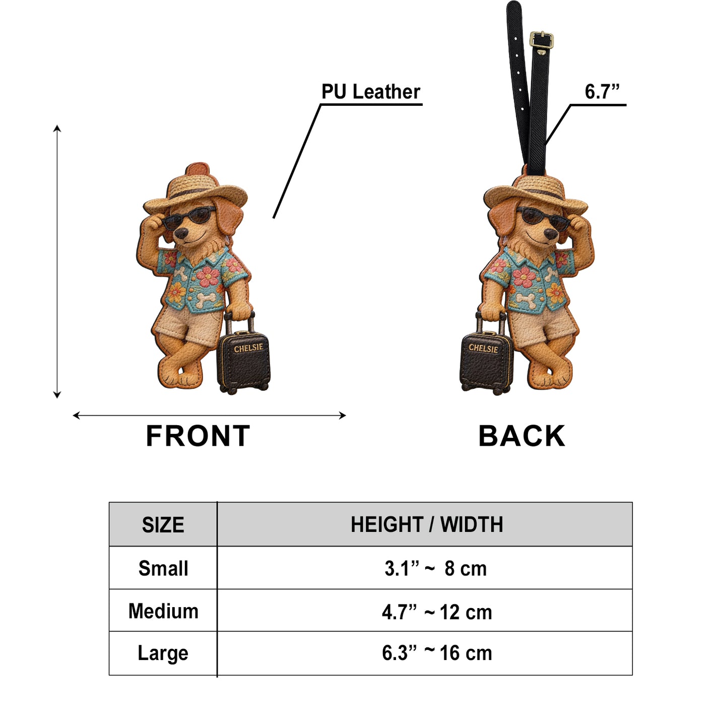 Travel With Pets - Personalized Dog Luggage Tag