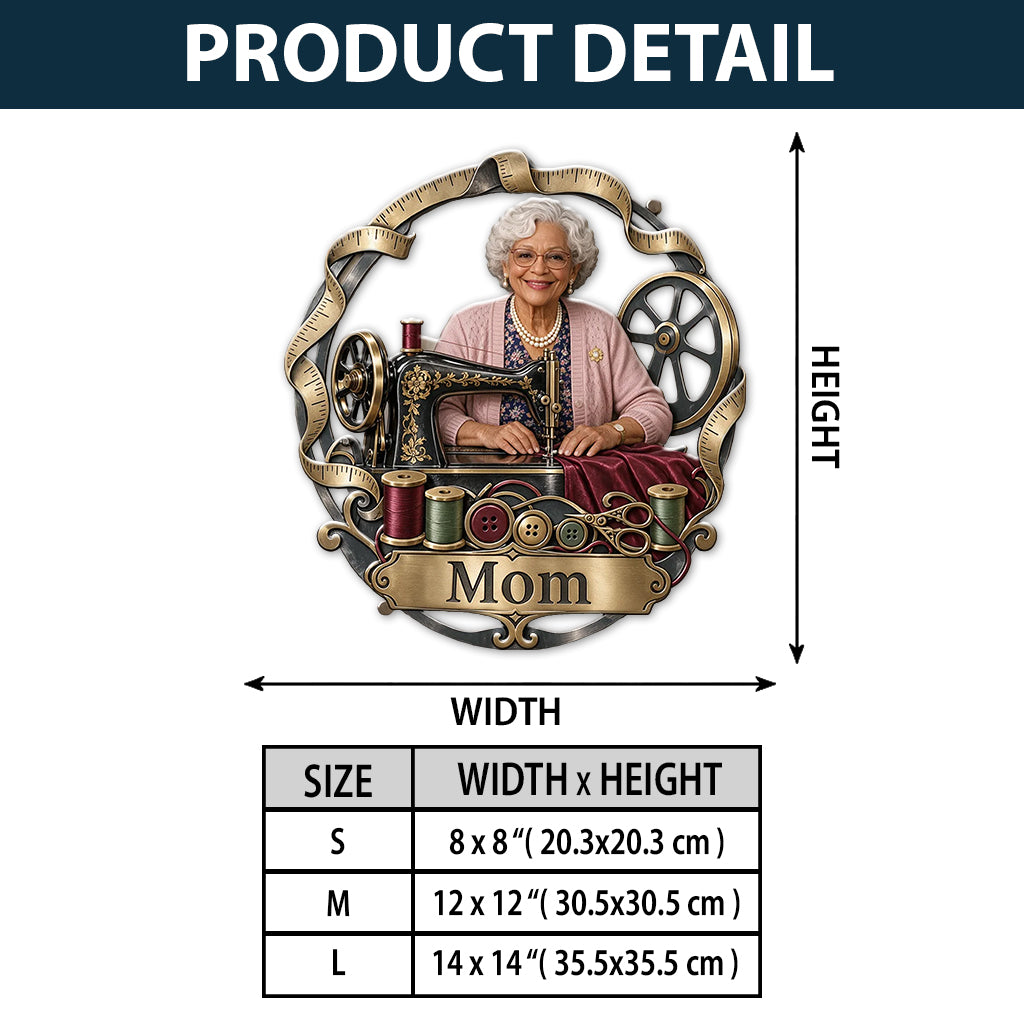 Sewing Lovers Gift - Personalized Sewing 3D Printed Cut Metal Sign