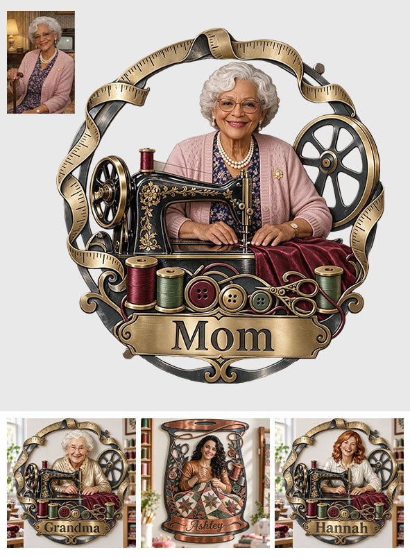 Sewing Lovers Gift - Personalized Sewing 3D Printed Cut Metal Sign