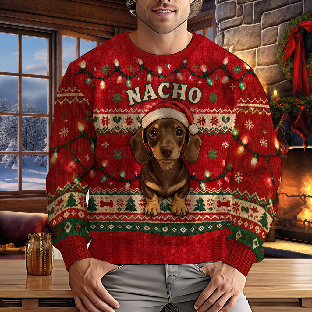 Christmas Cute Dog - Personalized Dog Ugly Sweater