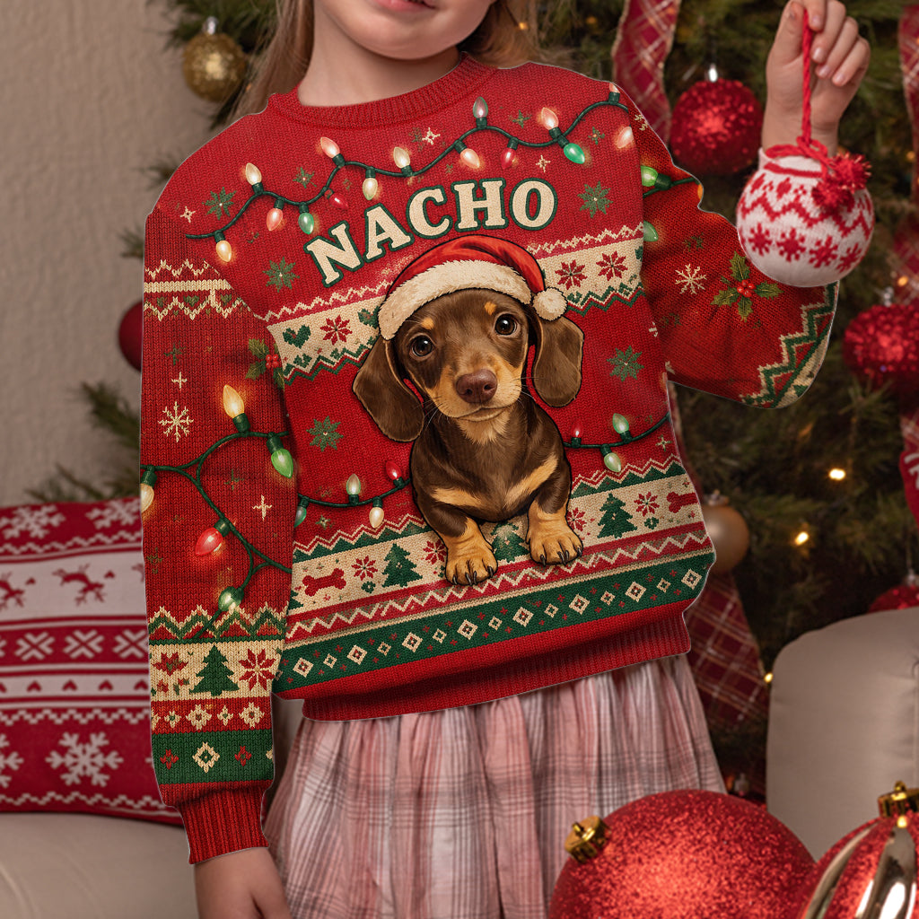 Christmas Cute Dog - Personalized Dog Ugly Sweater