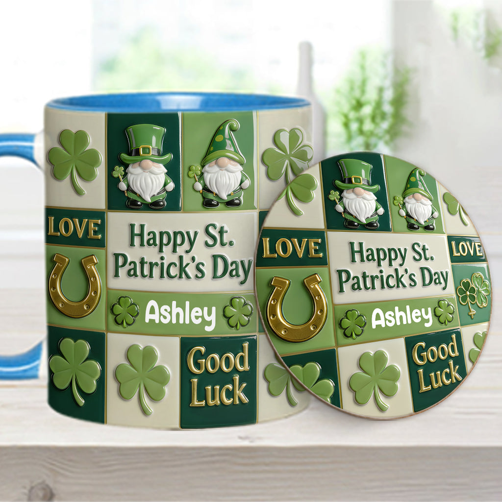 Happy St. Patrick's Day - Personalized Irish Accent Mug & Coaster
