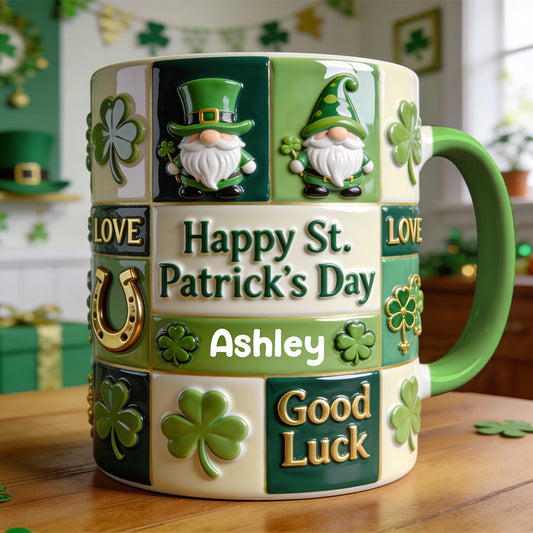 Happy St. Patrick's Day - Personalized Irish Accent Mug & Coaster