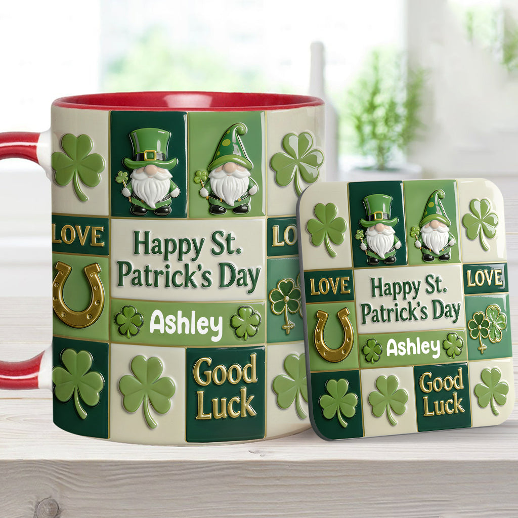 Happy St. Patrick's Day - Personalized Irish Accent Mug & Coaster