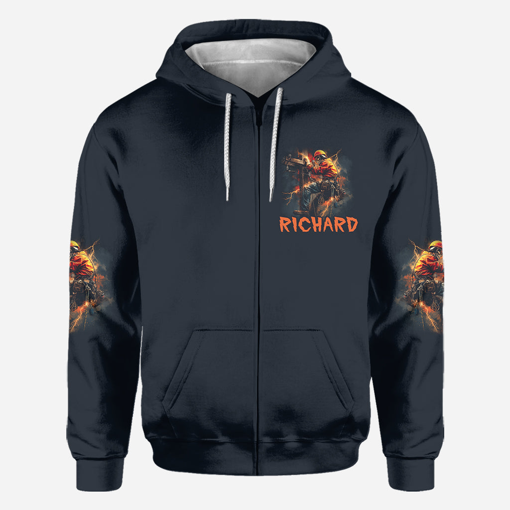 Only The Strongest Men Become Lineman - Personalized Lineman All Over Shirt