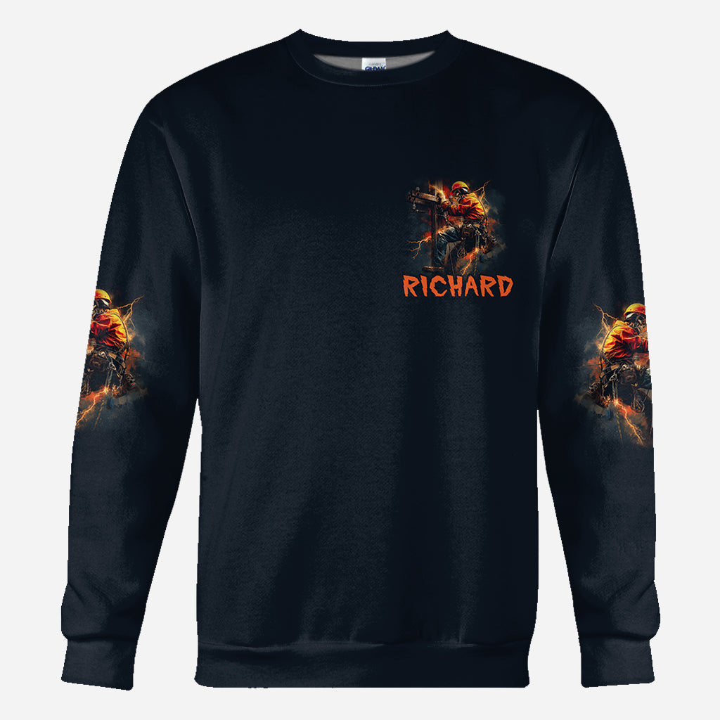 Only The Strongest Men Become Lineman - Personalized Lineman All Over Shirt