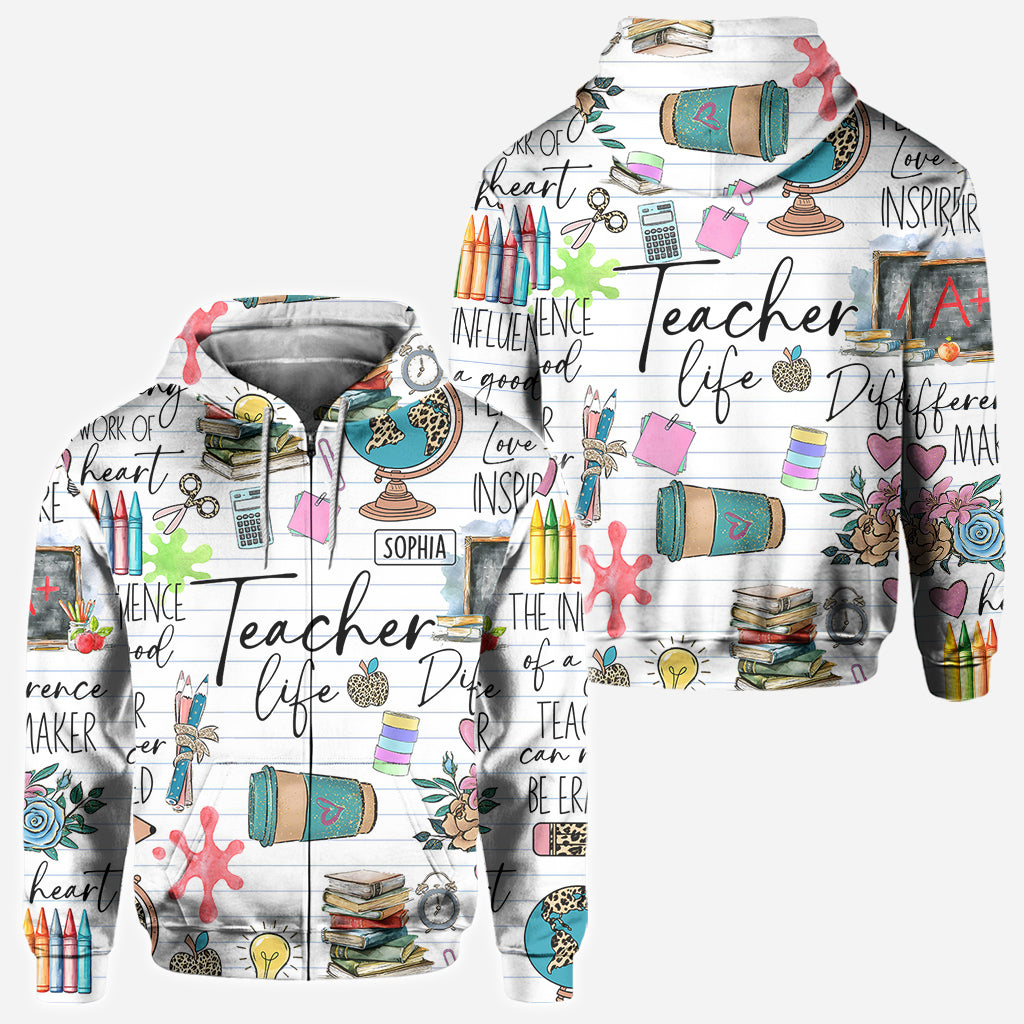 Teacher Life - Personalized Teacher All Over Shirt