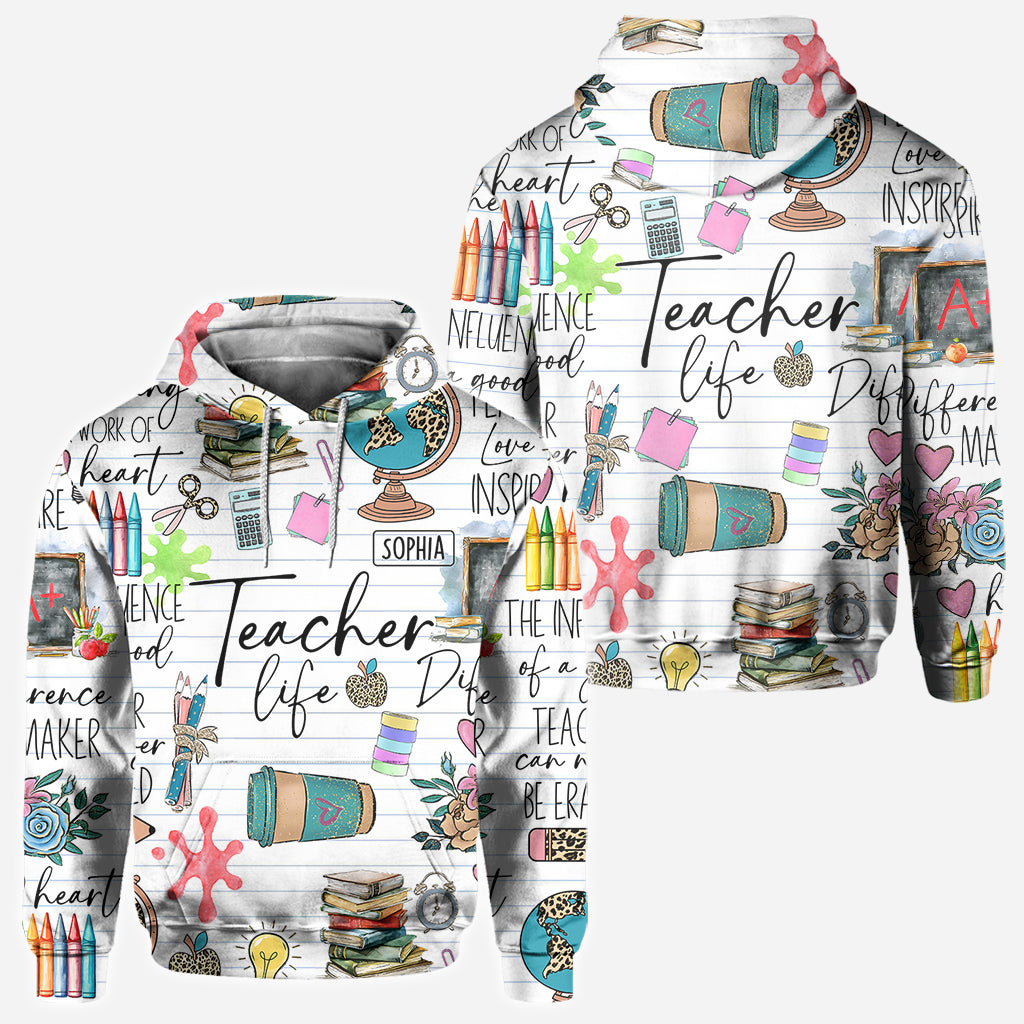 Teacher Life - Personalized Teacher All Over Shirt